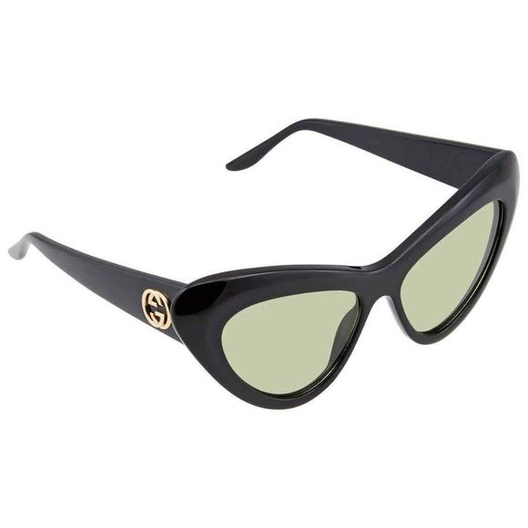 NEW Gucci Green Cat Eye Women's Sunglasses - Picture 1 of 4